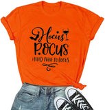 Women Hocus Pocus I Need Wine to Focus T-Shirt