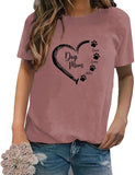 Damen-Hundemama-Shirt mit Namen, Geschenk für Hundeliebhaber