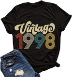 T-Shirt d'anniversaire pour femmes, Vintage des années 1970, Vintage des années 1980, Vintage des années 1990