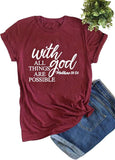 Frauen mit Gott, alle Dinge sind möglich T-Shirt