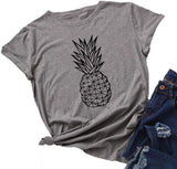 Women Pineapple T-Shirt Summer Vibes Shirt