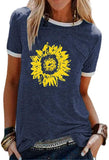 Damen T-Shirt mit Sonnenblumen-Grafik, Sommershirt