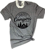 Women Happy Camper T-Shirt Camping Shirt
