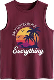 Saltwater Heals Everything Tank Tops Women Beach Summer Vacation Shirt