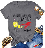 T-Shirt pour femmes, quand la vie vous donne des citrons, faire bouillir des écrevisses
