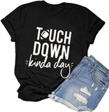 Women Touchdown Season Football T-Shirt Game Day Football Shirt