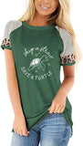 Femmes sauter une paille sauver une tortue T-Shirt tunique chemise