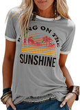 Women Bring On The Sunshine T-Shirt Women Graphic T-Shirt Women Top