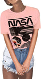 Women Fashion Short Sleeve NASA T-Shirt Women NASA Graphic Tee Shirt