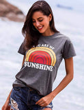 Women You are My Sunshine T-Shirt Rainbow T-Shirt