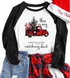 Women 3/4 Sleeve This is My Christmas Movie Watching Blouse