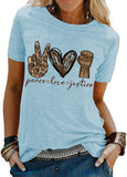 Frauen Frieden Liebe Gerechtigkeit T-Shirt