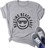 Women Resting Beach Face T-Shirt