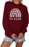 Be Kind Rainbow Sweatshirt for Women Kindness Shirt Rainbow Sweater