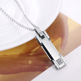 Couples Stainless Steel Pendant Necklace Personalized Matching Necklaces Set for Couple with Name Lettering Date Engraved