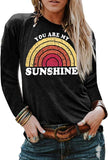 Damen You are My Sunshine Bluse Regenbogen Shirt