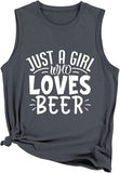 Women Just A Girl Who Loves Beer Tank Tops