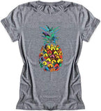 Women Colorful Pineapple T-Shirt