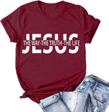 T-shirt Jésus la vérité, le chemin de la vie pour femmes