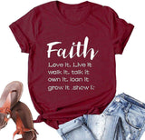 Women Faith Love It Live It Walk It Talk It T-Shirt