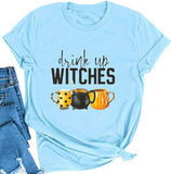 Drink Up Witches T-Shirt für Frauen Halloween Shirt