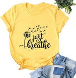 Damen Just Breathe T-Shirt Hoffnungsshirt