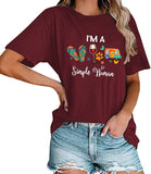 Frauen Ich bin eine einfache Frau T-Shirt Campers Life Shirt