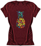 Women Colorful Pineapple T-Shirt
