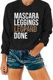 Women Leopard Print Shirt Leggings Leopard Done Pullover Sweatshirt Women's Clothing