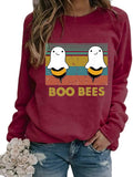 Boo Bees Shirt for Women Funny Halloween Ghost Gift Tshirt