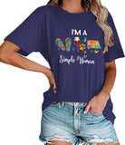 Frauen Ich bin eine einfache Frau T-Shirt Campers Life Shirt
