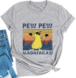 Madafakas T-Shirt für Damen, lustiges Katzen-Shirt