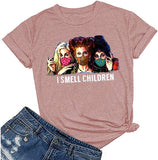 Women Hocus Pocus T-Shirt I Smell Children Shirt Funny Halloween Shirt