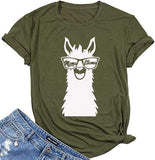 Damen Mama Lama T-Shirt Lustiges Lama Shirt