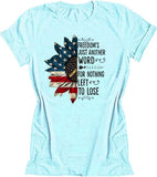 T-Shirt mit amerikanischer Flagge und Aufschrift „Freedom's Just Another Word for Nothing Left to Lose“