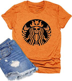 Women Skull Halloween T-Shirt Women Graphic Shirt