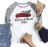 Women 3/4 Sleeve Merry Christmas Yall Blouse