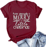 T-shirt mignon pour femmes, ayez-vous un joyeux petit Noël