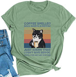 Femmes café épelé à l'envers est Eeffoc T-Shirt drôle amateur de café chemise