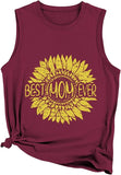 Beste Mama aller Zeiten im Sonnenblumen-Tank-Shirt für Frauen
