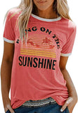 Women Bring On The Sunshine T-Shirt Women Graphic T-Shirt Women Top