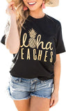 Damen Hola Beaches Ananas Tank Top Aloha Beaches T-Shirt Ananas Shirt