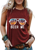Damen Tank Top mit Aufschrift „Beer Me“ und „Beer Me“ im Vintage-Stil