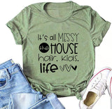 Damen Es ist alles chaotisch das Haus Haare Kinder Leben T-Shirt Mama Leben Shirt
