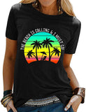 Women Beach is Calling and I Must Go T-Shirt Beach Shirt