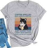 Femmes café épelé à l'envers est Eeffoc T-Shirt drôle amateur de café chemise