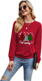 Chemise Be Merry pour femmes, chemisier de noël à manches longues à carreaux de buffle