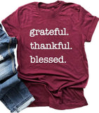 Women Graeful Thankful Blessed T-Shirt