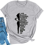 Frauen Melanin Grafik T-Shirt Afro Frau T-Shirt