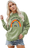 Bee Kind Sweatshirt Damen Regenbogen Geschenk Be Kind Shirt